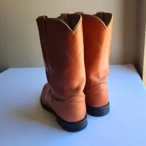 Justin Vintage 80s/ 90s Caramel Western Style Cowboy Boots Men Size 7.5 Justin Boots | Shoes | Justin Vintage 8s 90s Caramel Western  main image 2